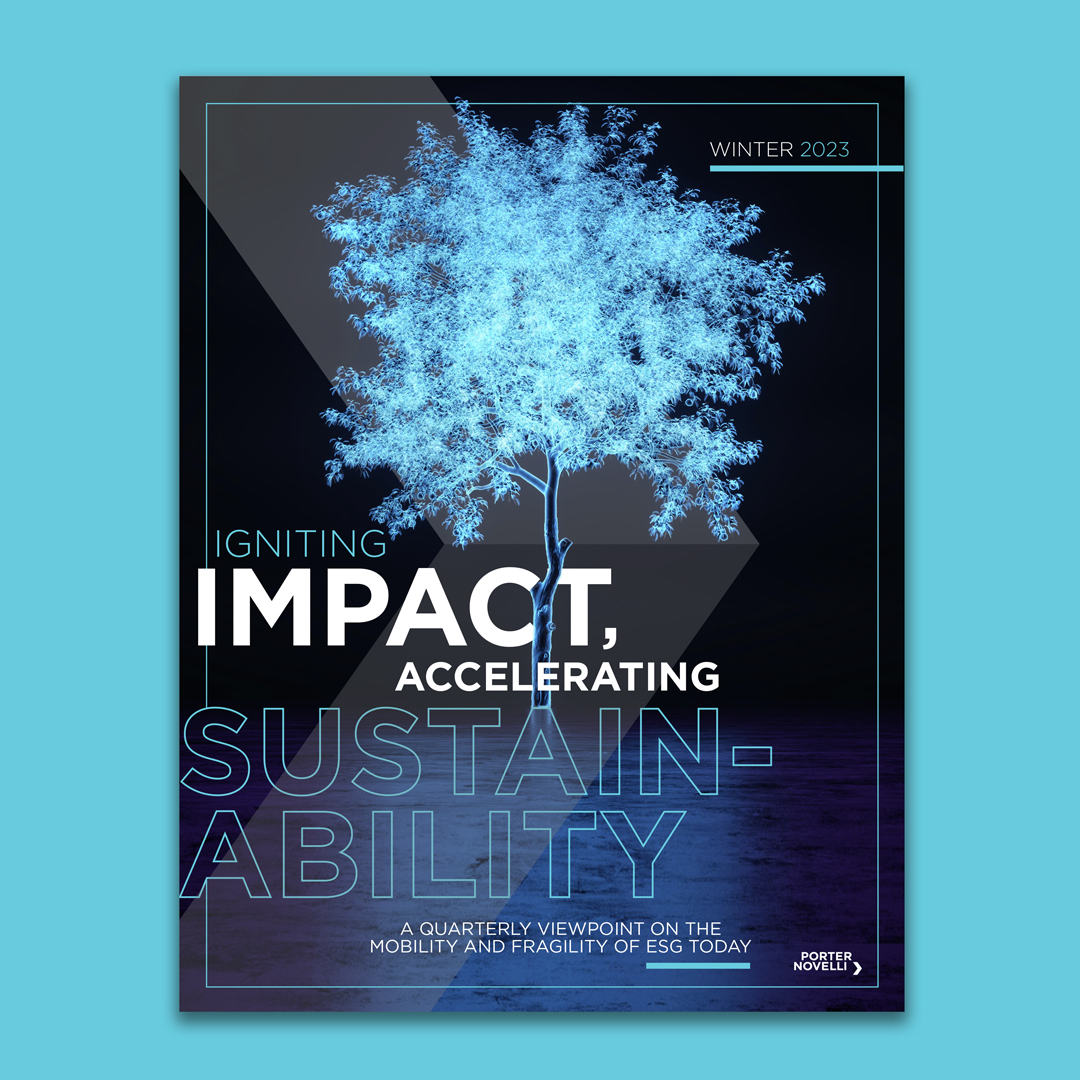 porternovelli's tweet photo. Today we are delighted to introduce ‘Igniting impact, accelerating sustainability’, our quarterly viewpoint on the mobility and fragility of ESG today. Here we review what's new, take a view on the impact and what it means for you and your business. https://t.co/cmBJqf7R3X