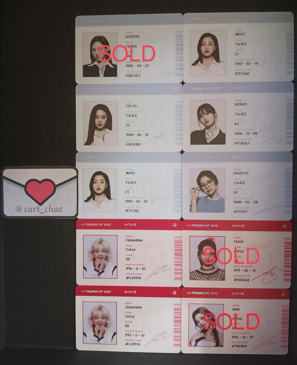 cart_chae's tweet photo. UPDATE 1

wts lfb ph

50 each

FOL ID (break it and study about love) 
Scratch Cards of What is Love and Formula of Love
Message card of Between 1&amp;2

mop:gcash
mod:jnt,ggx &amp; sco(use ur at own risk

twice nayeon jeongyeon momo sana jihyo mina dahyun chaeyoung tzuyu SC https://t.co/7APbBsjU5p