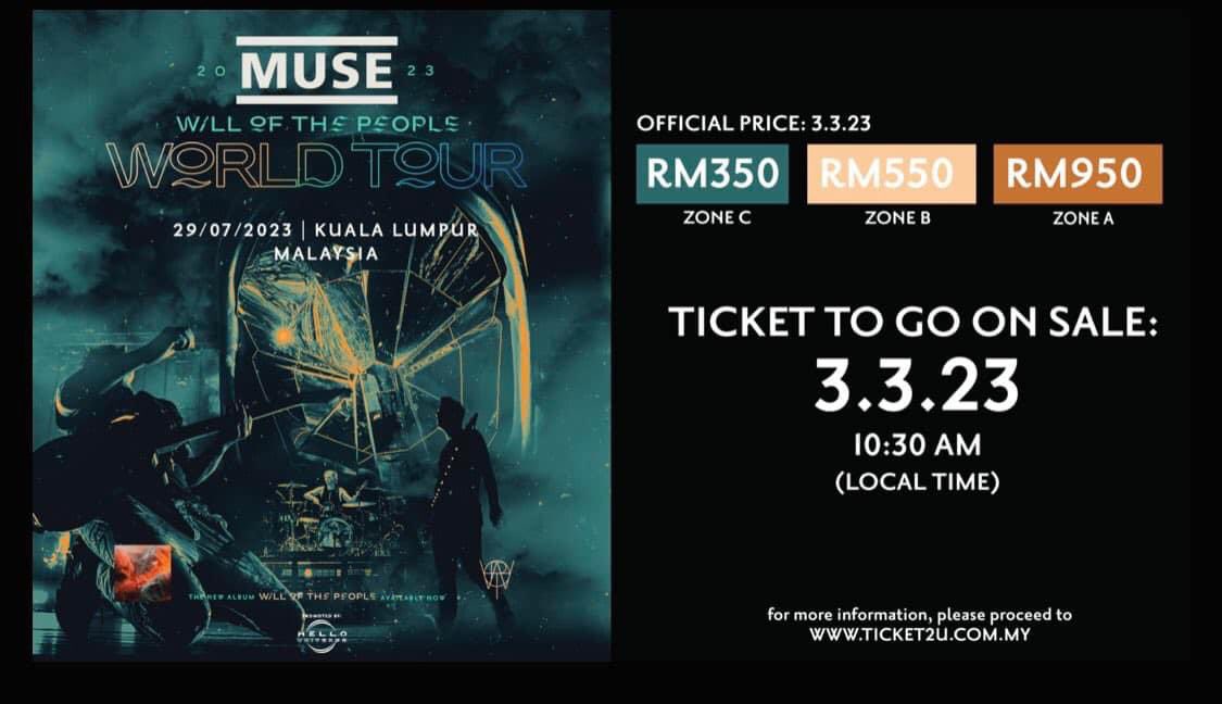 𝗠𝗨𝗦𝗘: 𝗪𝗜𝗟𝗟 𝗢𝗙 𝗧𝗛𝗘 𝗣𝗘𝗢𝗣𝗟𝗘

29 July • Kuala Lumpur
Tickets available on 3 March.
Stay tuned for more updates.

#WillOfThePeople
#MuseLiveInKL