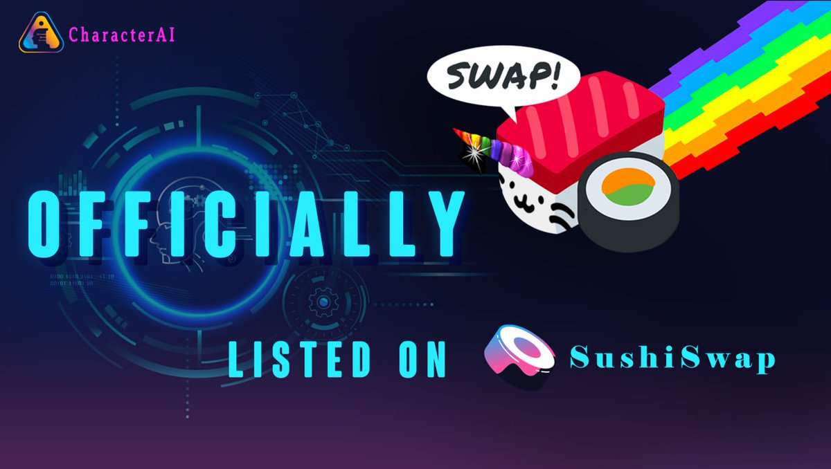 📶📶 TRADING IS LIVE! CharacterAI is officially listed on SushiSwap  📶📶

🦊 Your opportunity to earn massive 🤑 now!

💎 Symbol: $CHAI

✅ Link to Buy: sushi.com/swap?token0=0x…
✅ Official contract: 0x743b077b103d91109082A7a48e19fFC1093137A5

#AI $CHAI #arbitrum