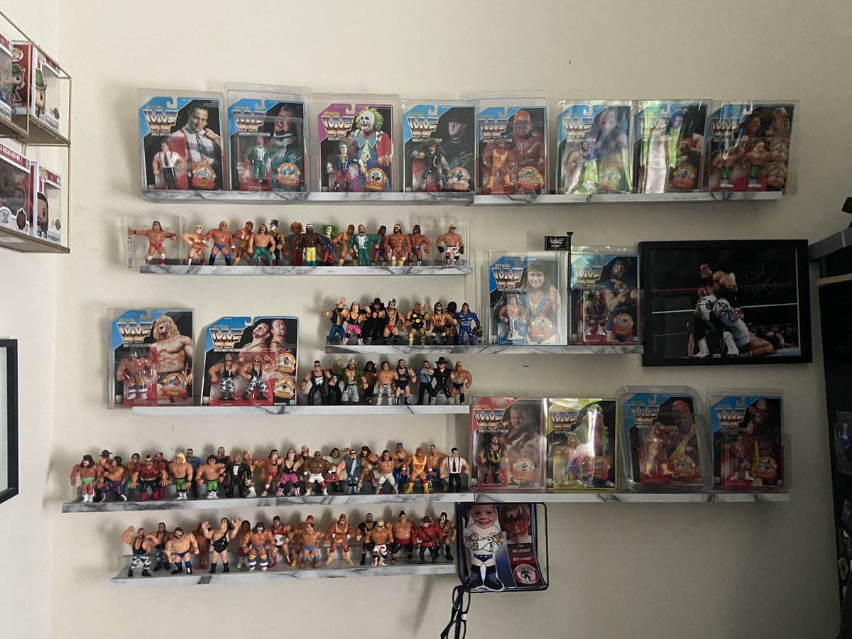 Finally got Riley’s hasbro display updated with his Christmas and birthday presents - just the rest of his room to finish now 🤦🏻‍♀️ #hasbros #wwe #wwf #wwefigures #wrestling #wrestlingfigures @hWoOfficialPage