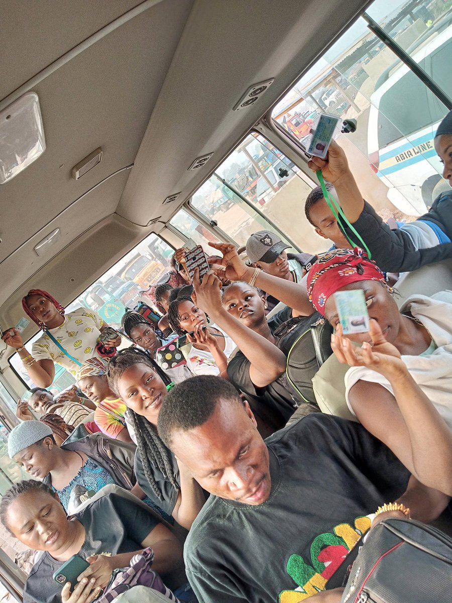 Drealsammy's tweet photo. More Obidient students on their way home to vote @PeterObi. Obidients sponsored their trips. https://t.co/33HtLZx3mg