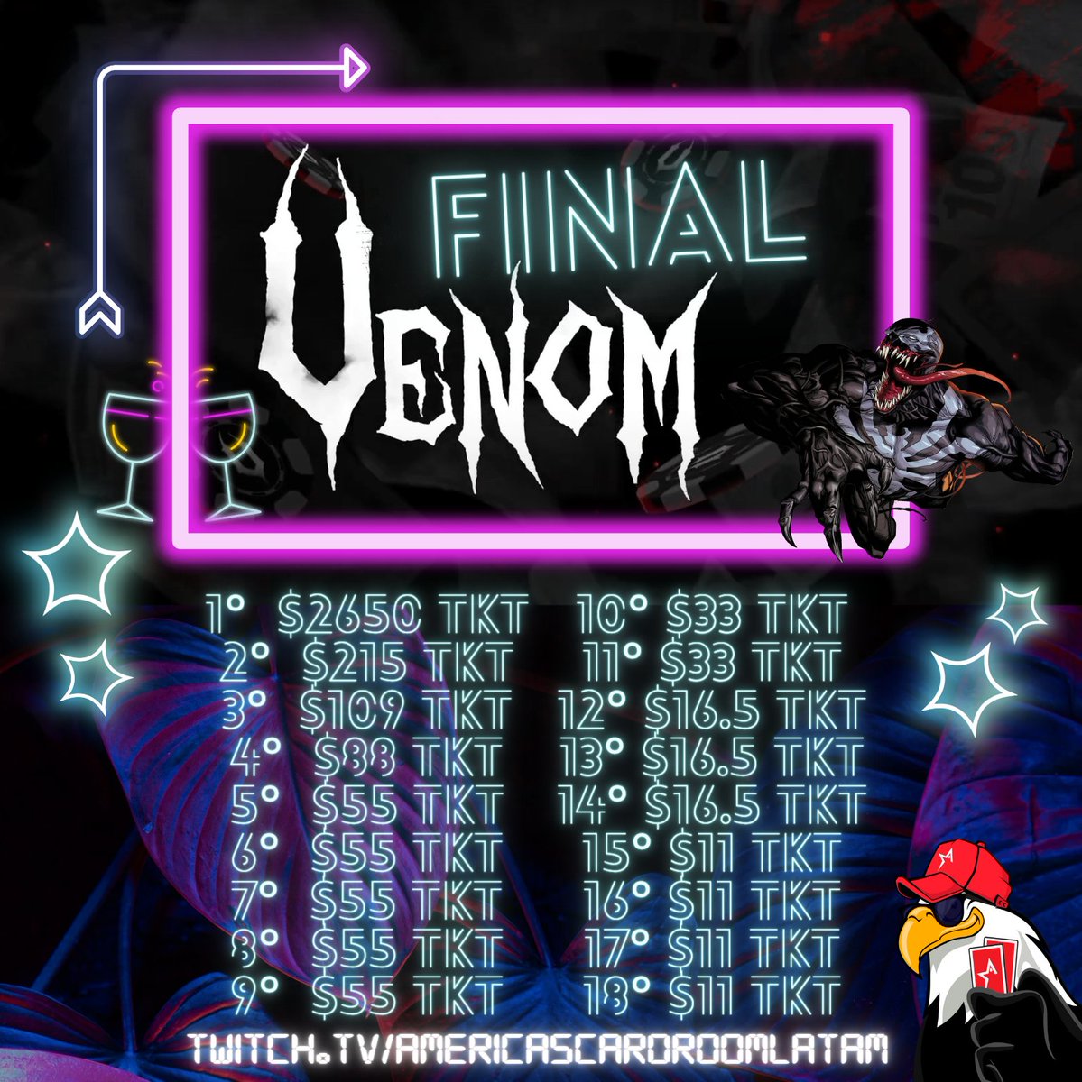 🚀Hoy comienza la doble liga en el canal de Latam🚀

SORTEO🎟️$33 TKT🎟️ #acrgiveaway 
Seguir
☑️@AcrLatam
☑️<a href="/CodigoPoker/">CodigoPoker</a>
☑️bit.ly/3FoAcGv
☑️bit.ly/3cUhWeO
☑️<a href="/ProgressiveDre1/">ProgressiveDreamer</a>

☑️❤️+ RT + comentá tu Nick + Tag 3 amigos

💸Info de las ligas ⤵️