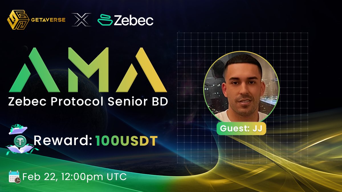 🚀Join our upcoming #AMA with <a href="/Zebec_HQ/">Zebec Network</a>

❗️Zebec is a Multi-Chain Continuous Settlement Protocol.

📅 Feb 22nd, 12PM UTC
🎙 t.me/Getaverse_Offi…
🏆 $100 USDT Prize Pool #giveaway
🎁5 TG Q win $20 each

1️⃣ FL <a href="/GetaverseGlobal/">Getaverse</a> + <a href="/Zebec_HQ/">Zebec Network</a>, Like, RT &amp; tag 3 friends
2⃣️Join AMA