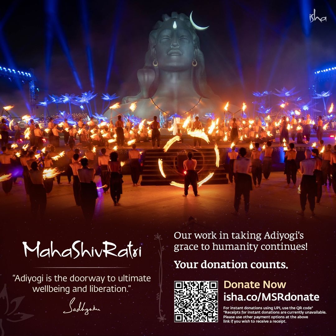 ishafoundation's tweet image. Millions of people joined the 29th Mahashivratri celebrations at Isha, both in person and online.
While #Mahashivratri2023 has concluded, our efforts to take #Adiyogi's grace to humanity continues. 
Join us in making it happen. 
Donate now: isha.co/MSRdonate