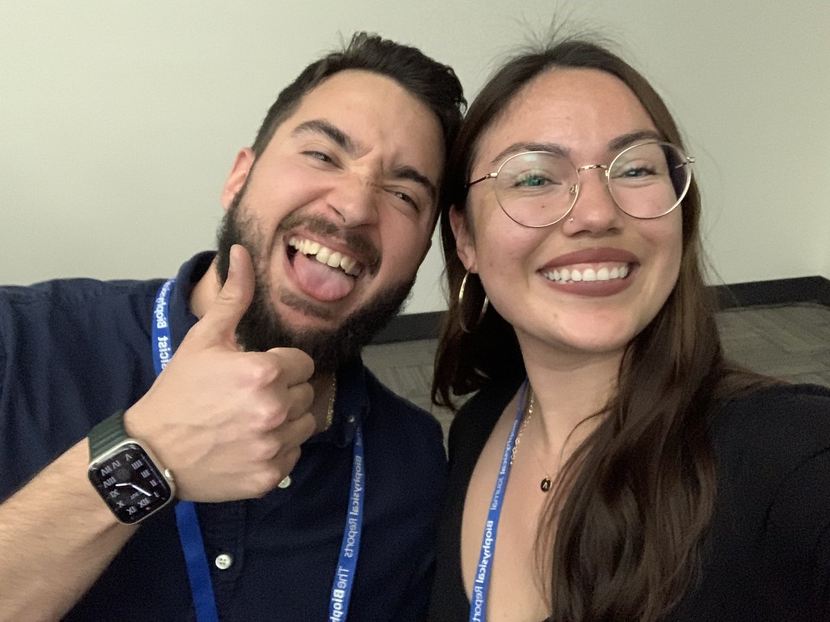 So fun catching up with @ShangMa5 and finally meeting @LuisOctavioR in person at the @SOBLA_BIOF meeting!! #BPS2023 🤩🥳