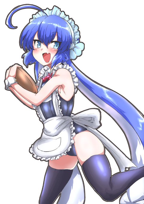 #ウナちゃんウキウキウェンズデー
今日のスク水メイドです 