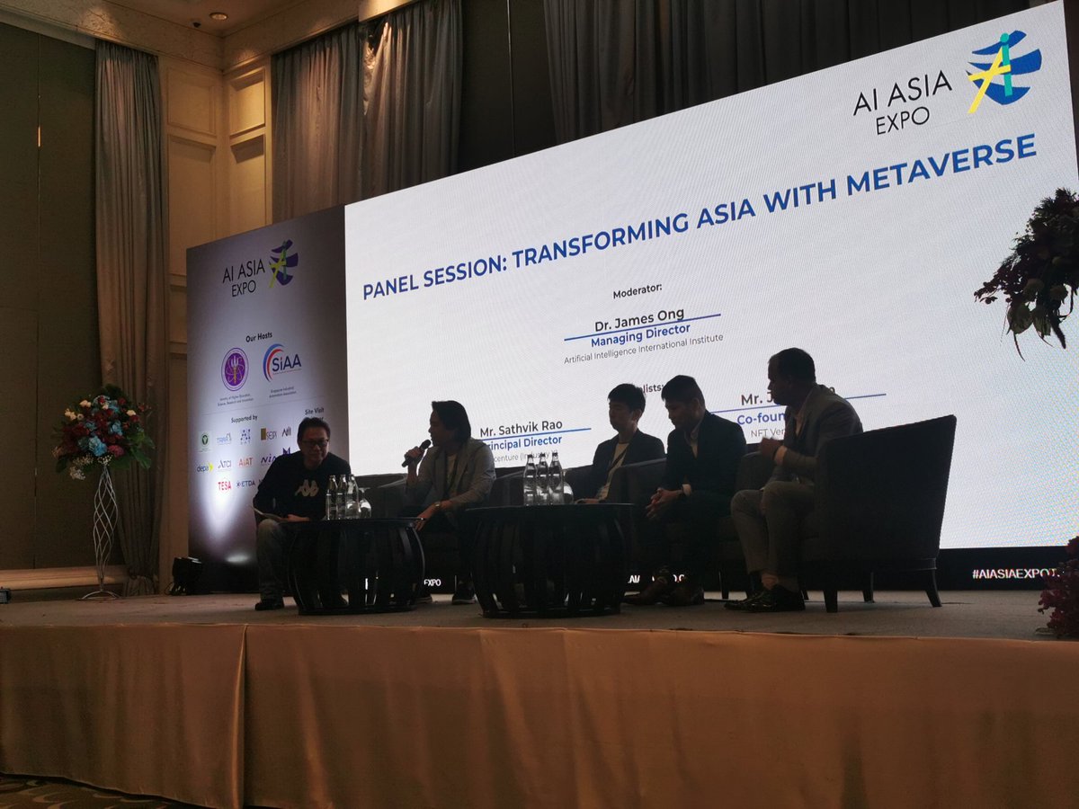 On the first day of the AI Asia Expo Thailand 2023, Mr. Thomas Pitchyen Hongpakdee (Aniverse Metaverse Chairman) joins the conversation to discuss transforming the metaverse scene in Asia at Centara Grand Central lardprao ฺBangkok.
#Aniverse #Metaverse #Education #ANIV