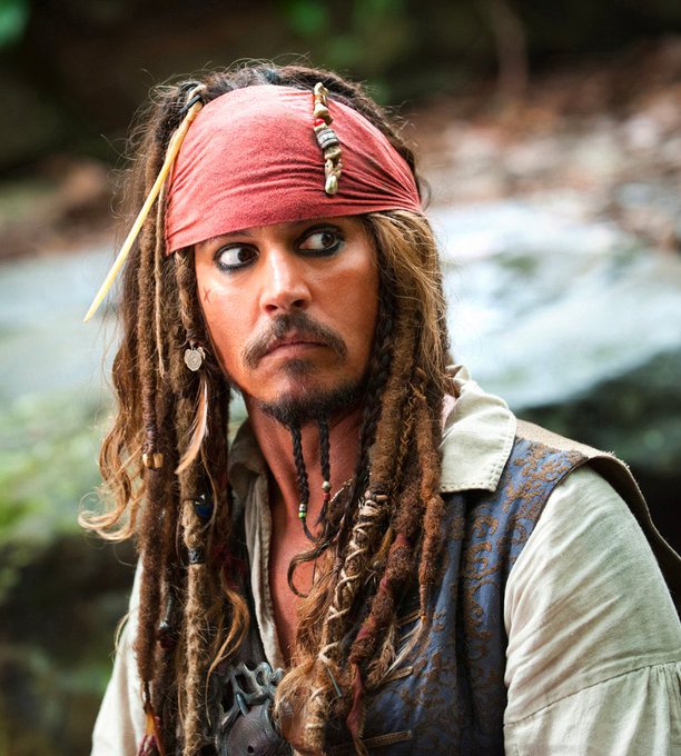 Johnny depp hairstyles as jack sparrow