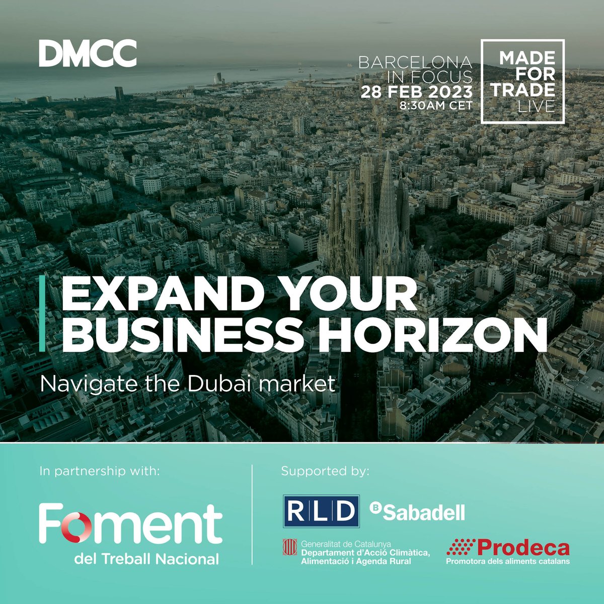 ¡Don't miss the opportunity! 28/02 únete al Breakfast organizado por @FomentdelTreball &amp; @DMCC en Made For Trade Live – Barcelona in Focus, para descubrir por qué DMCC en Dubái es el lugar ideal para hacer crecer tu negocio.  acortar.link/HgVkCcCc
📍@FomentdelTreball ⌚️08:30 am