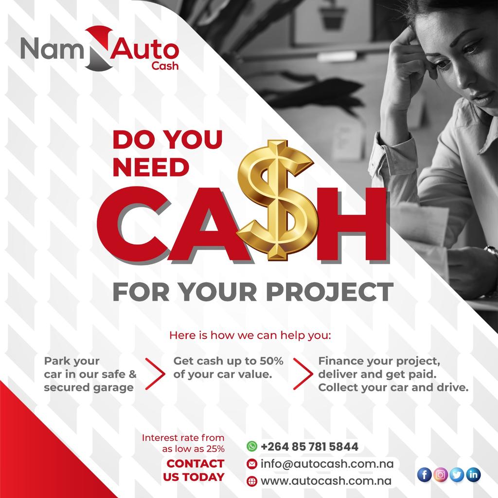 NamAutocash's tweet photo. A Safe and Simple Way to Meet Your Emergency Needs.
Call us NOW and Find Out How.
#Entrepreneurship #namautocash #Windhoek #business #autocash #financing #Funding https://t.co/CQL6ASP0uA