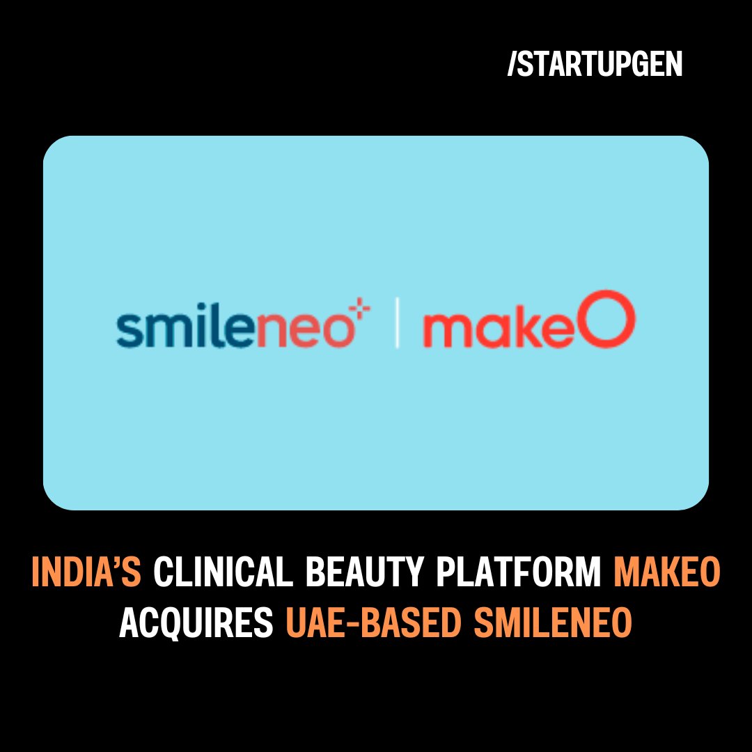 Startupgen_org's tweet image. Clinical beauty platform makeO has acquired a teledentistry platform, Smileneo.

#smileneo #makeo #acquisition #startups  #startupgrind #startupgen