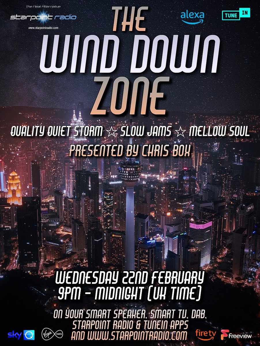 Back on <a href="/Starpoint_Radio/">Starpoint Radio</a> tonight with 3 hours of classy mellow grooves, hand-picked from the collection.  Tune in on your Smart TV, Smart Speaker, DAB, via various  Radio Apps or on starpointradio.com 🎶