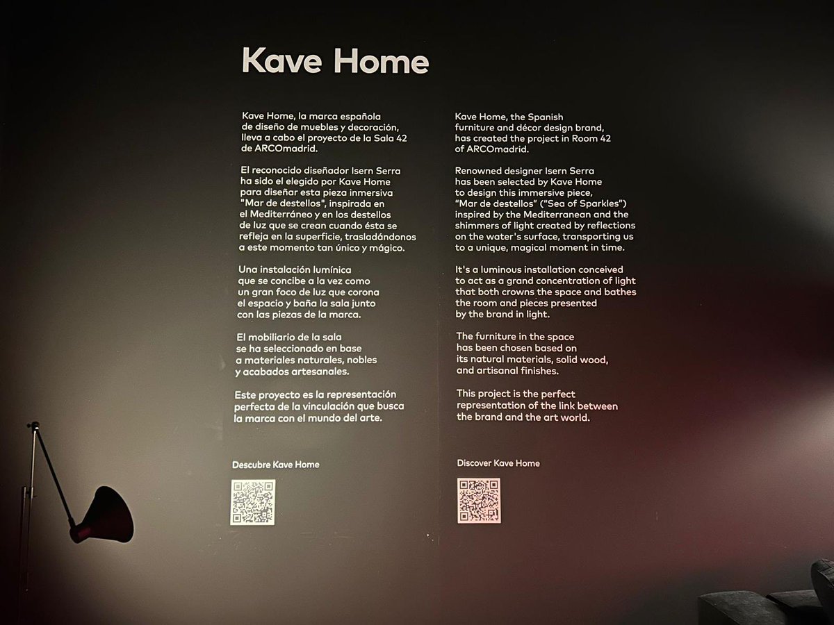 fjuliametller's tweet photo. When art meets unique and sustainable design.

@KaveHome &amp; @FeriaArco 

Looking forward to announce what is next for us on this field 👀🙌🏼 https://t.co/3x9VGsm5nR