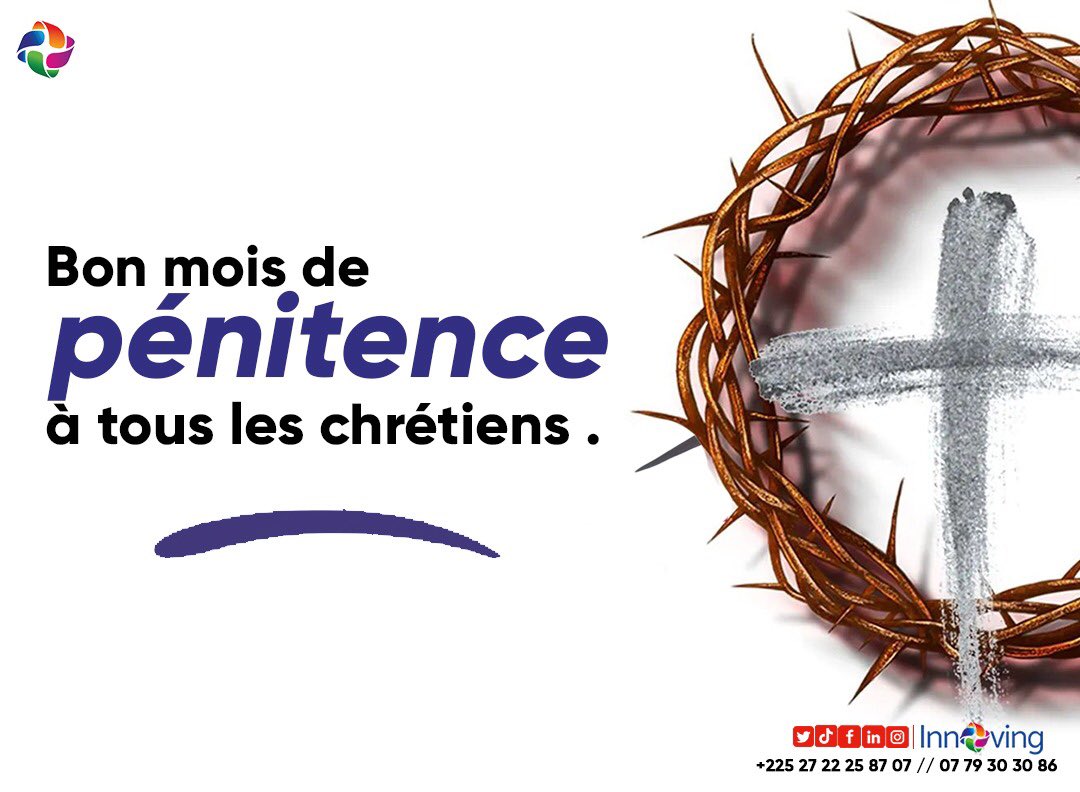 Excellent temps de carême à tous nos frères et sœurs catholiques.

On ne lâche rien #OnPousse

#Innoving
#Nzassa