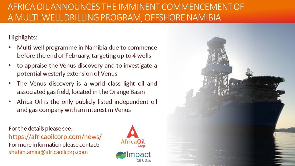Africa Oil Corporation on Twitter "Africa Oil announces the imminent