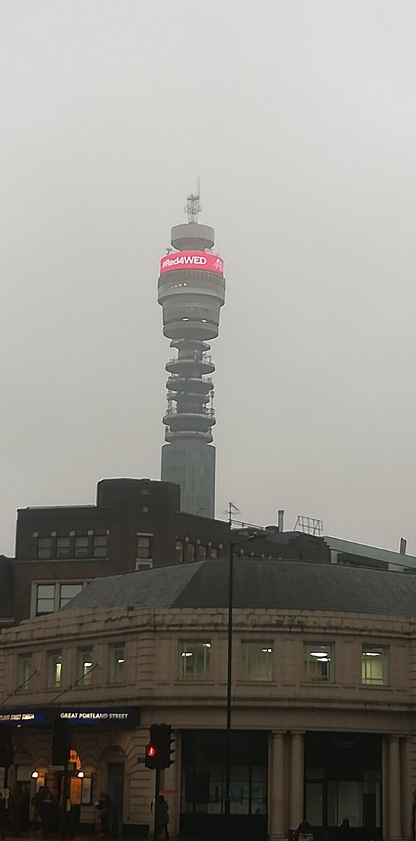 Great to see BT Tower lit up #Red4WED on #WorldEncephalitisDay