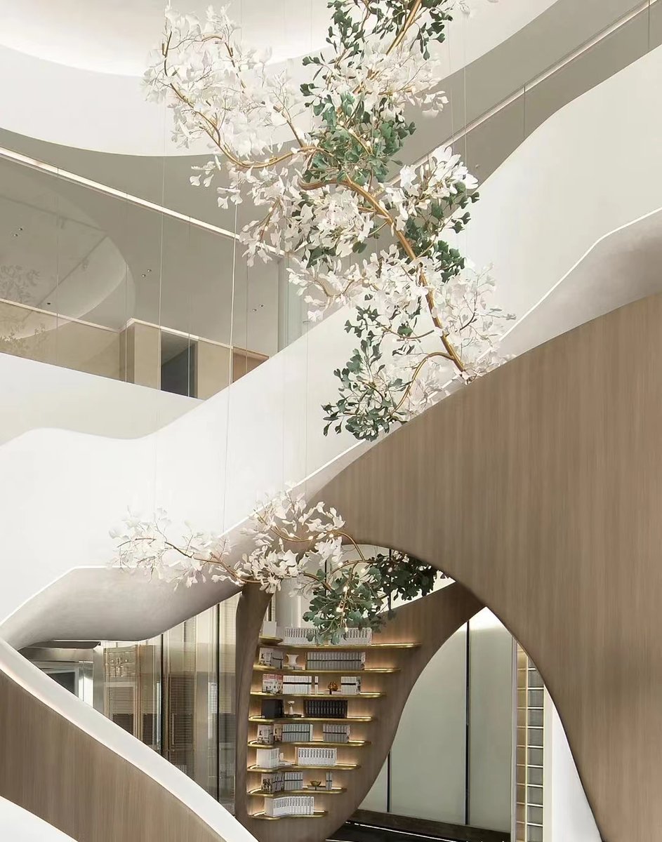 ULIGTS's tweet photo. 🍀 This custom light fixture features a large custom-made chandelier complemented by gingko leaves. A green device falling from the sky under a curved dome
Winding and winding, it becomes the visual center of the atrium

M: +8618664413983 (WhatsApp / WeChat)
E: ulsled01@gmail.com https://t.co/mdKJ7NASbu