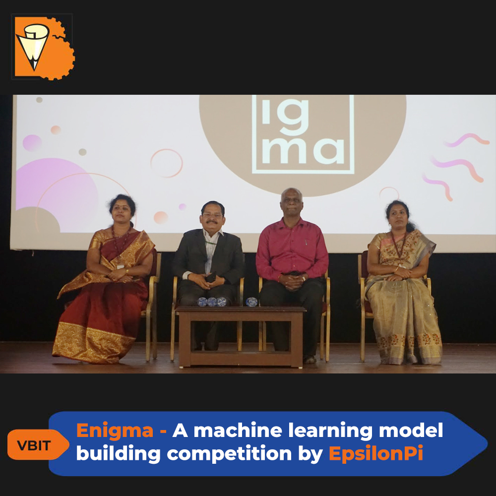 VBITHYD's tweet photo. Enigma A machine learning model building competition was conducted by EpsilonPi The machine learning club of VBIT on 21st Feb 2023
#VBIT #Enigma #MachineLearning #EpsilonPi #ML #Club #BuildingCompetition #MachineLearningClub #Competition #TopMbaCollegesInTelangana #BestEng https://t.co/6bT0PsrmnL