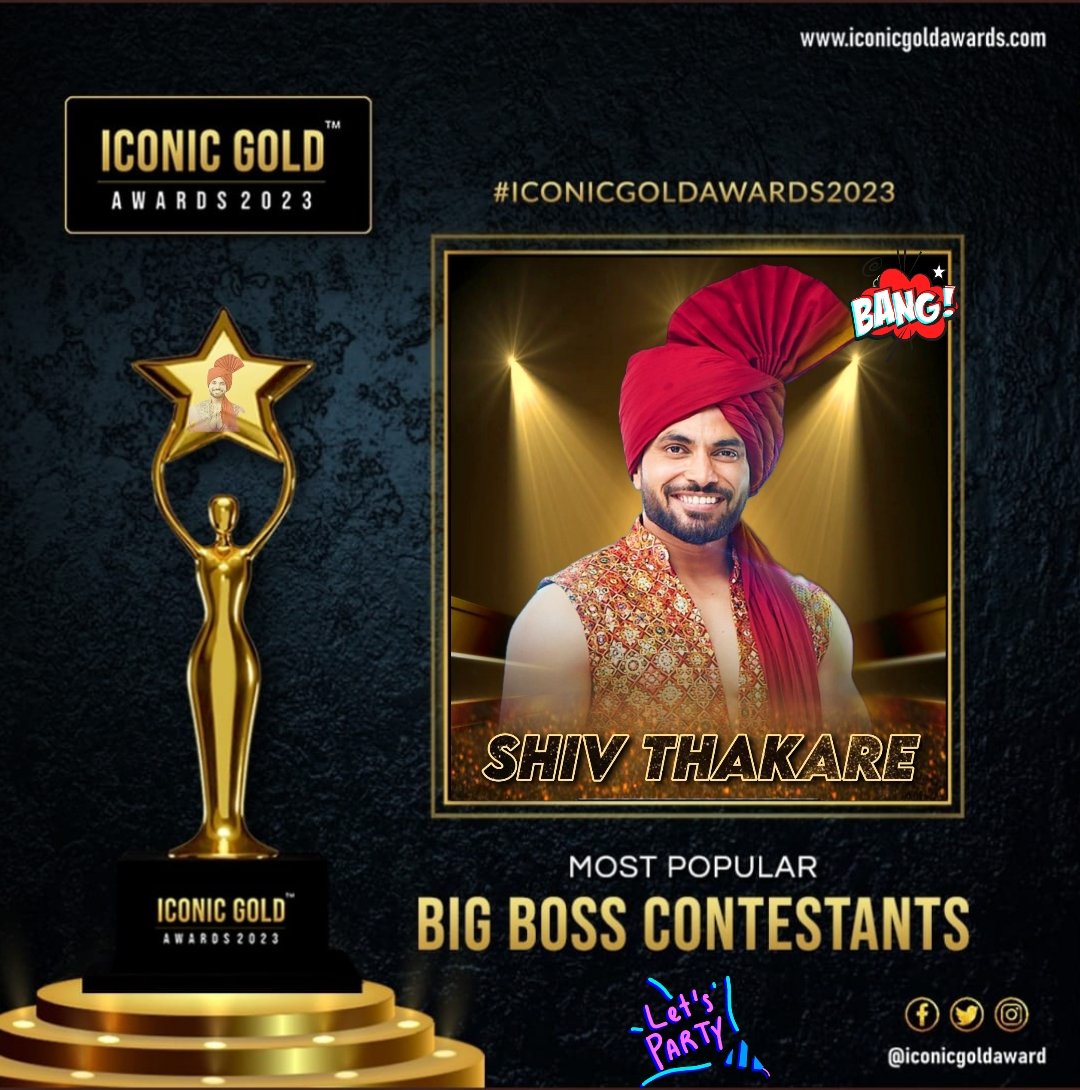 ⨳𝕀ℂ𝕆ℕ𝕀ℂ 𝔾𝕆𝕃𝔻 𝔸𝕎𝔸ℝ𝔻𝕊 ❷⓿❷❸

Let's Nominate our King <a href="/ShivThakare9/">Shiv Thakare</a> for The most popular big boss contestant.<a href="/IconicGoldAward/">Iconic Gold Awards</a> #IconicGoldAwards2023

Spread it On every SM &amp; Keep Nominating #ShivThakare𓃵 

SHIVⒻⒸ™
#ShivThakare #BB16
#ShivKiSena #ShivSquad