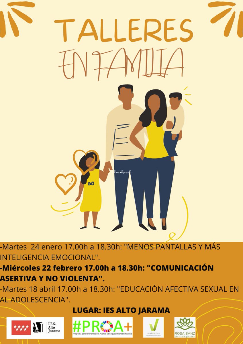IesAlto's tweet photo. Estimadas familias, queremos informaros de la próxima actividad de nuestro programa PROA+ 21-23 que se celebrará el próximo miércoles 22 de febrero de 2023 a las 17:00 horas en nuestro centro. Los ponentes serán D. Sergio Ventero y Dª. Rosa Sanz. Somos Ies Alto Jarama https://t.co/ZSYO5sXRH4