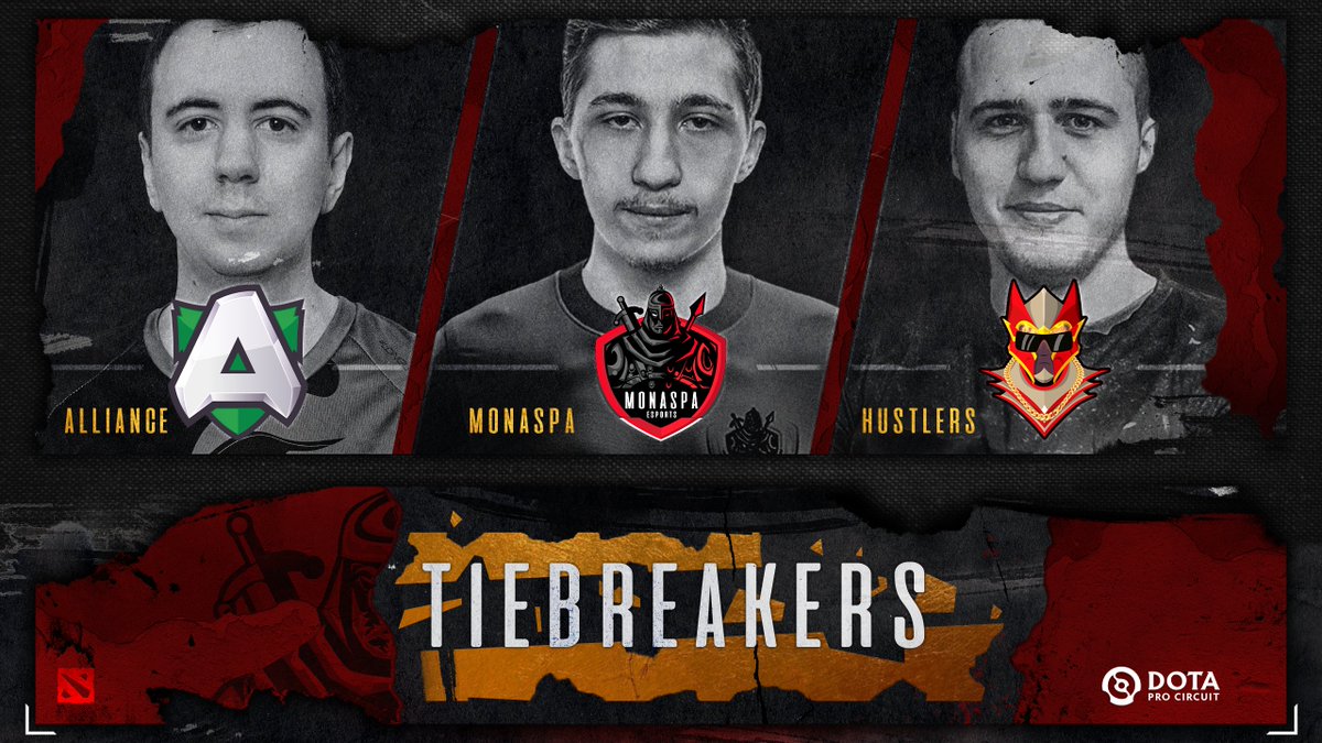 Monaspaesports's tweet photo. The war for the Division I comes down to just two BO1 series 🏆
@theAllianceGG @D2Hustlers Are you ready? 🙌
#Dota2 #DPC #PGL #TIEBREAKERS #Monaspa https://t.co/MFKgT5lTM6