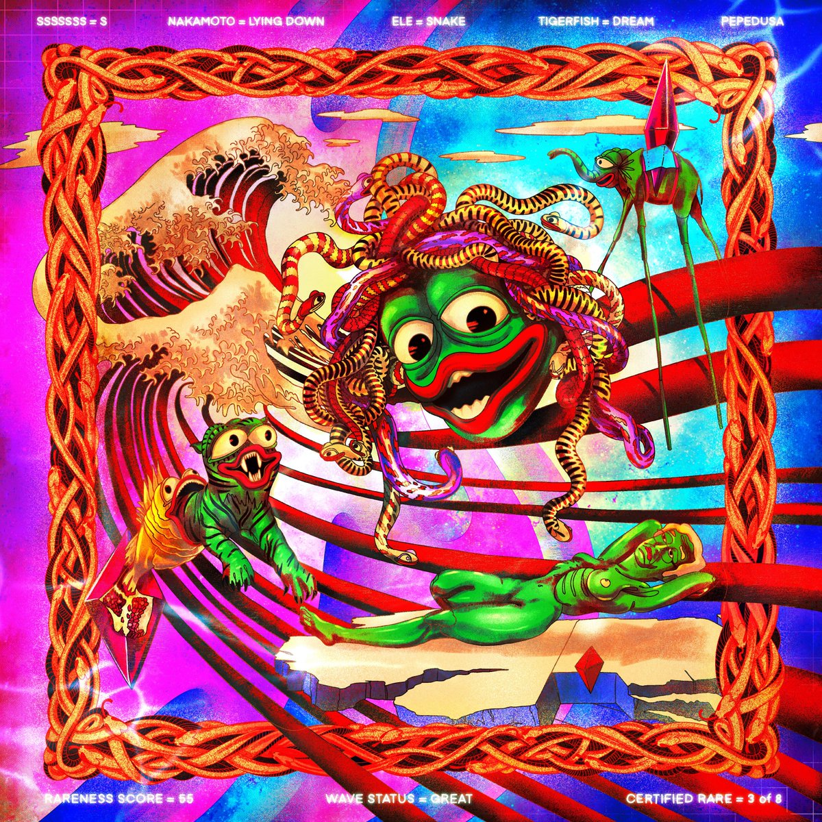 GM FAM🌊🐸

DS RARES PEPEDUSA #3 CLAIM PAGE OPENED🐍

Limited edition of 99. Includes 1 burning activity🔥

If you want the next DS RARES #4 as well, you must mint at least 2👀

LENK &amp; DESCRIPTION👇