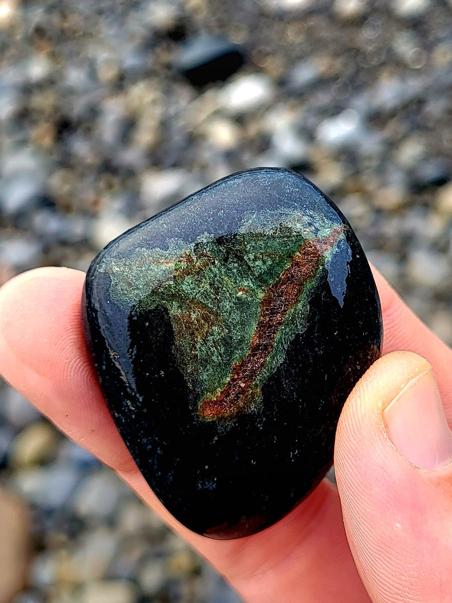 Love the color on this wee pebble - looks like a satellite picture, County Clare, Ireland.