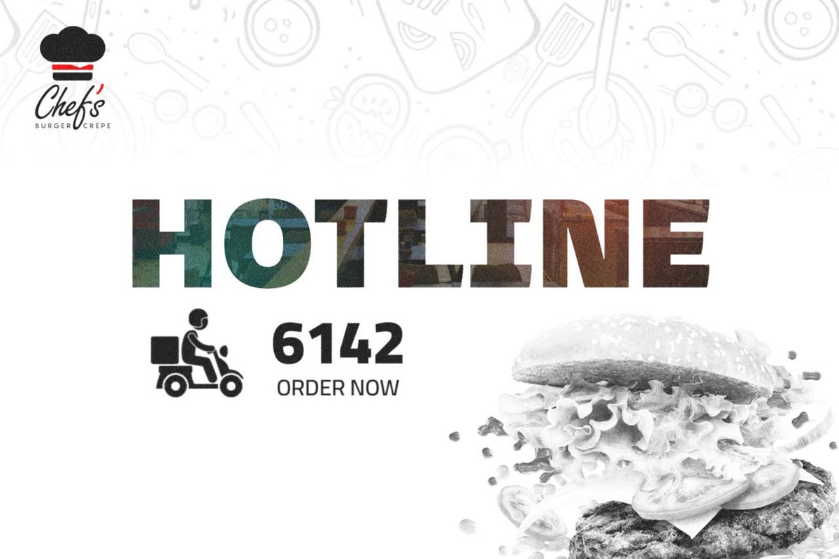 ⭕️⭕️زبائننا الاعزاء ننوهكم لوجود مشكلة من المزود الرئيسي لخط الاتصال 6142  في شبكة MTN و سوداني   
للاتصال و الطلب الرجاء استخدام رقم زين ⭕️⭕️

Chef’s burger and crepe 
Zain