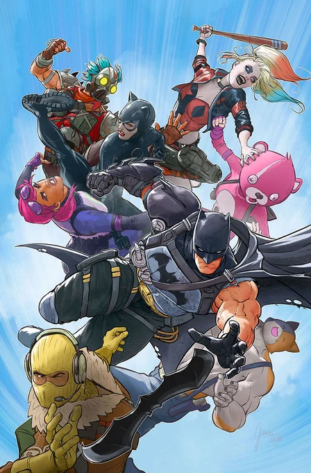 When I did those Batman/Fortnite Zero Point covers! So cool.   #DCComics #EpicGames #Fortnite #Batman 