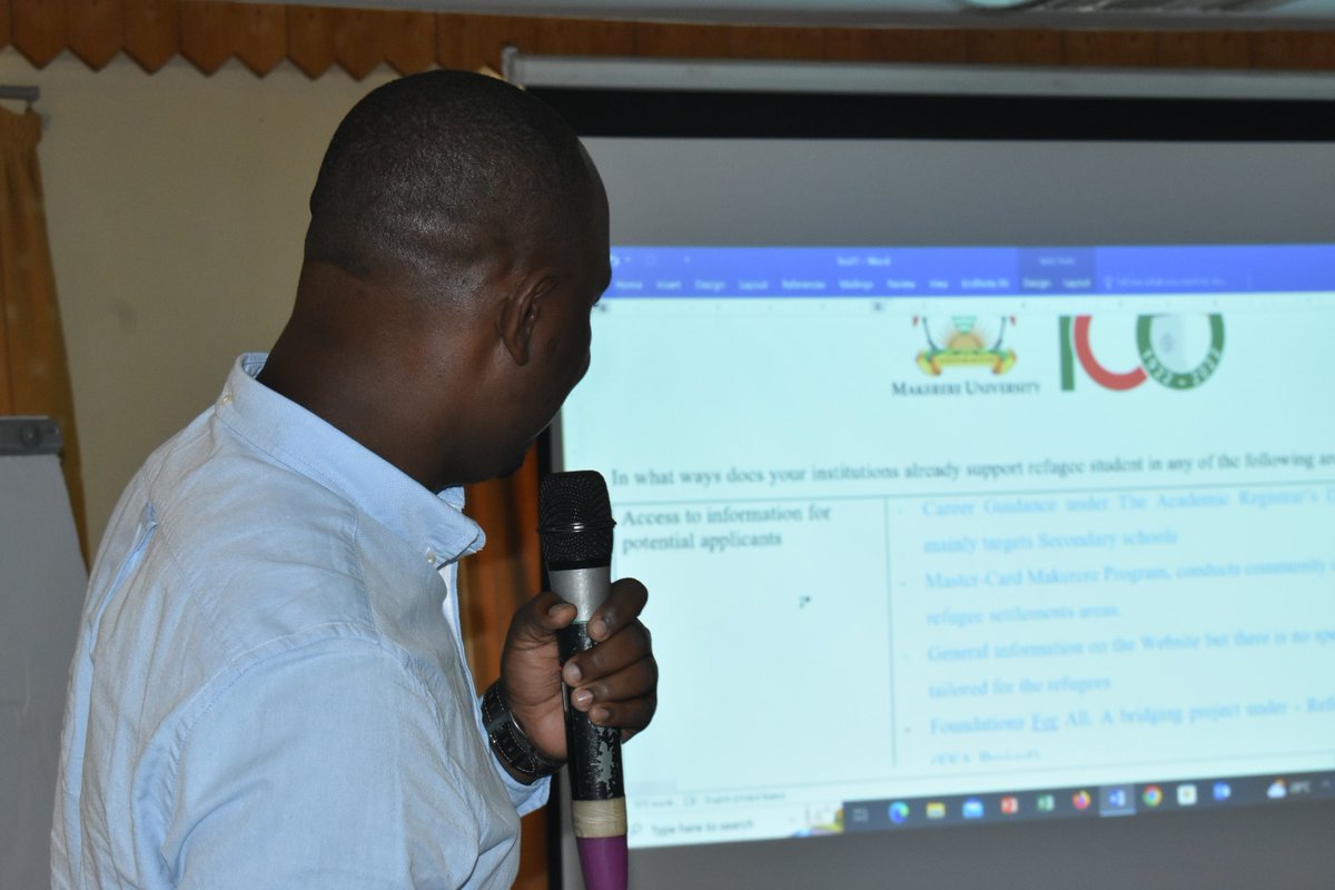 Academic Registrar's Office -Makerere University (@makererear) on Twitter photo <a href="/refugeelawproj/">Refugee Law Project</a> - Makerere project, has organized a 2-day Training workshop for University staff in Uganda, on Refugee Rights & Dynamics involved in access to Higher Education.
<a href="/MakerereAR/">Academic Registrar's Office -Makerere University</a> staff are in attendance 👇. <a href="/refugeelawproj/">Refugee Law Project</a> - Makerere project, has organized a 2-day Training workshop for University staff in Uganda, on Refugee Rights & Dynamics involved in access to Higher Education.
<a href="/MakerereAR/">Academic Registrar's Office -Makerere University</a> staff are in attendance 👇.