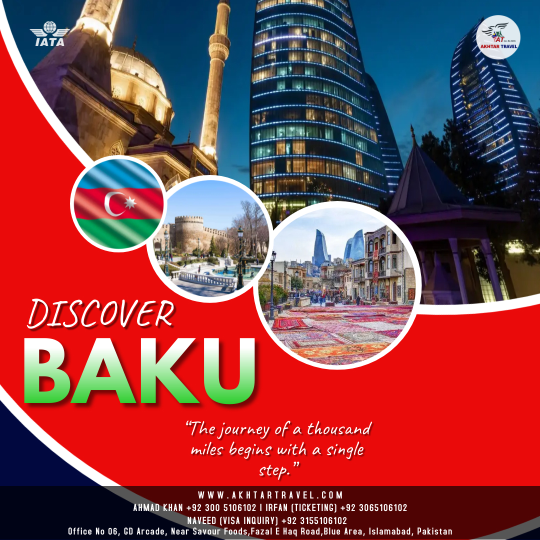 'Get Azerbaijan (Baku) Visa Services at Affordable Rates with Akhtar Travel - Your Trusted Travel Agency'
#AzerbaijanVisa #BakuVisa #TravelAzerbaijan #ExploreBaku #TravelAndTours #TravelAzerbaijan #BakuTourism #AzerbaijanTravel #AkhtarTravel #BakuVisaServices #VisaServices