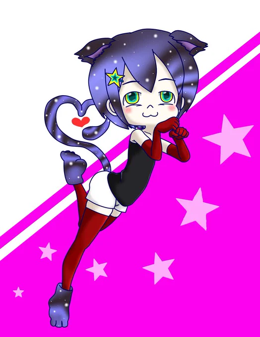 意外と猫イラストあるぞ…4枚目は猫とコウモリの混ぜ合わせですが#ねこの日 #オリジナルキャラクター#イラスト好きな人とつながりたい 