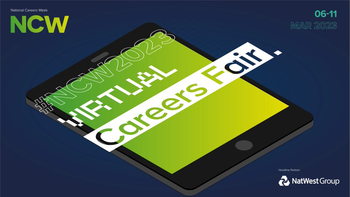 🖥️ Virtual Careers Fair will return for #NCW2023 

🗓️ 6 - 11th March 2023 

🌎 Link here 👇 

buff.ly/3Sk7bmo 

👥 Featuring great careers information for your students.