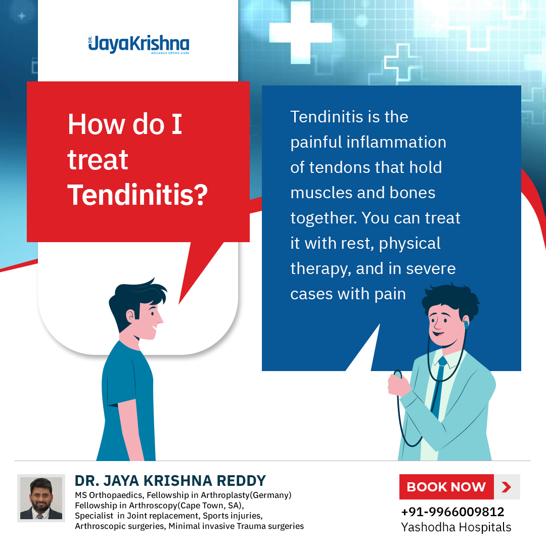 Tendinitis treatment consists of rest, prescription medications, and physical therapy to relieve pain and inflammation in the affected tendons. 
bit.ly/3UEPiix
#Tendinitis #tendoninjury #tendon #orthopedics