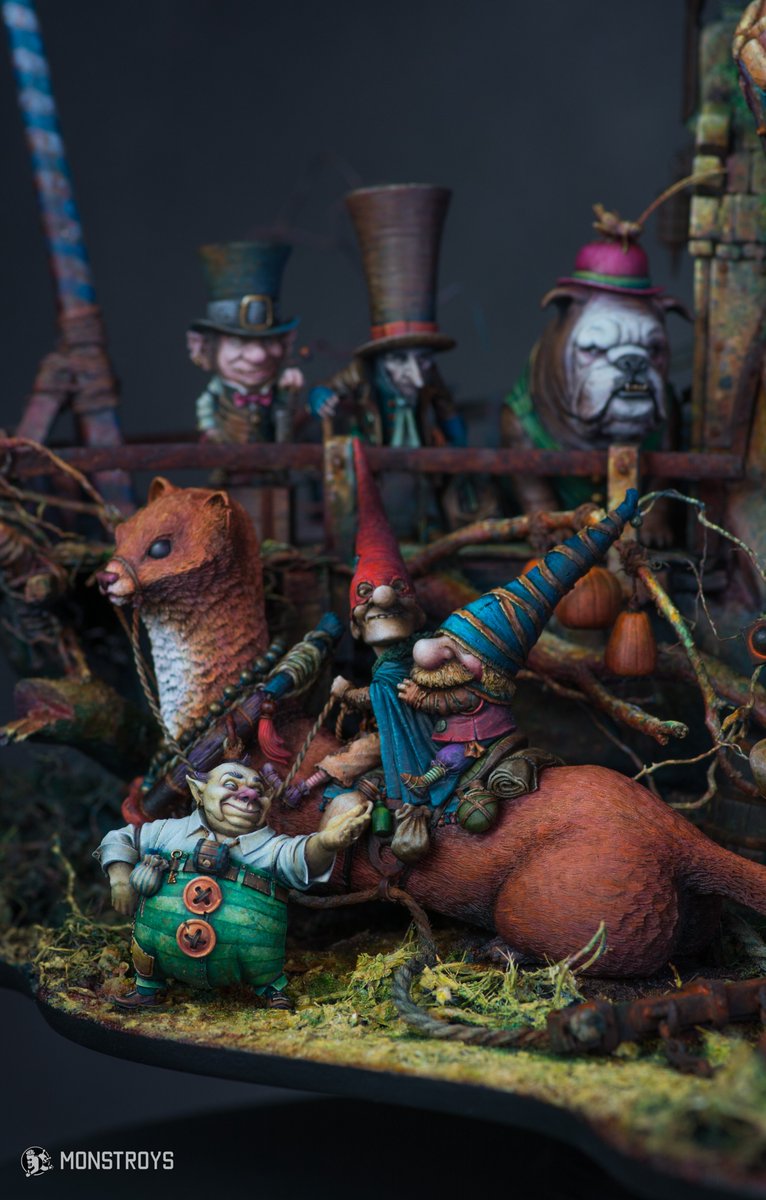 Monstroys's tweet photo. Hey Everyone!
Some other shots of Gnome Festival diorama :)

#diorama #miniaturepainting #miniature #art #hobby https://t.co/wRKwh47XRo
