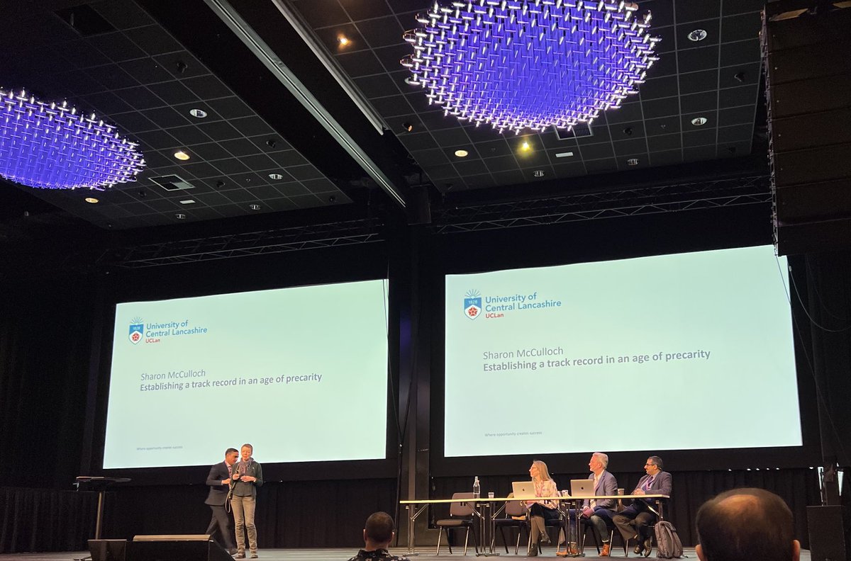 Dr. Sharon McCulloch complicating our understanding of the seemingly clean trajectory of early career faculty that data does not capture. #wrab2023