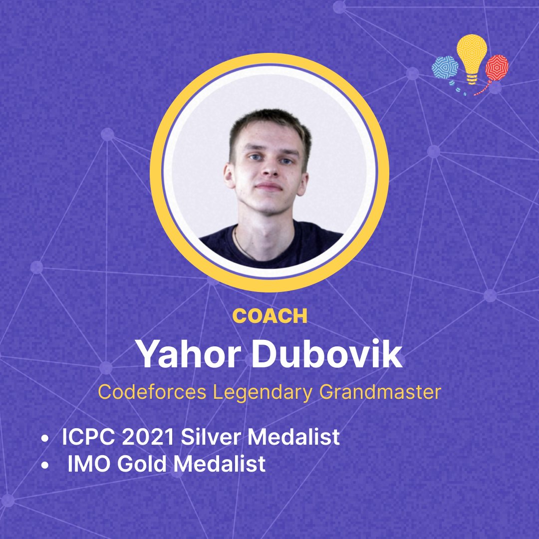 Get ready to learn from the best! 🌟

Our Hello Muscat Bootcamp coaches are legendary names in the field of competitive programming, including ICPC world championship winners and finalists. 

Don’t miss out on this opportunity. Register now at 
lnkd.in/ePqPjD8r