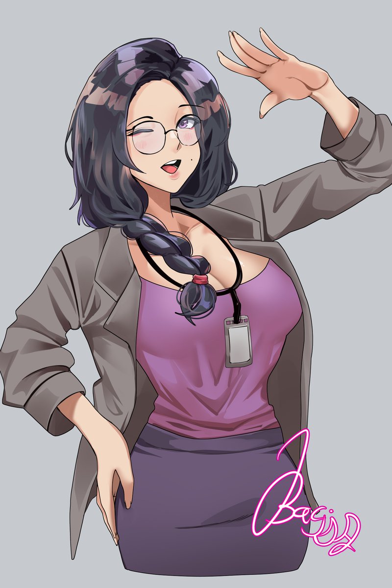 Stephanie Office Lady 
Artgift For @Norman_Maggot   
Happy Birthday 🎊🎊🎉🎉

#fanart #rkgk #stephanie #hrlady