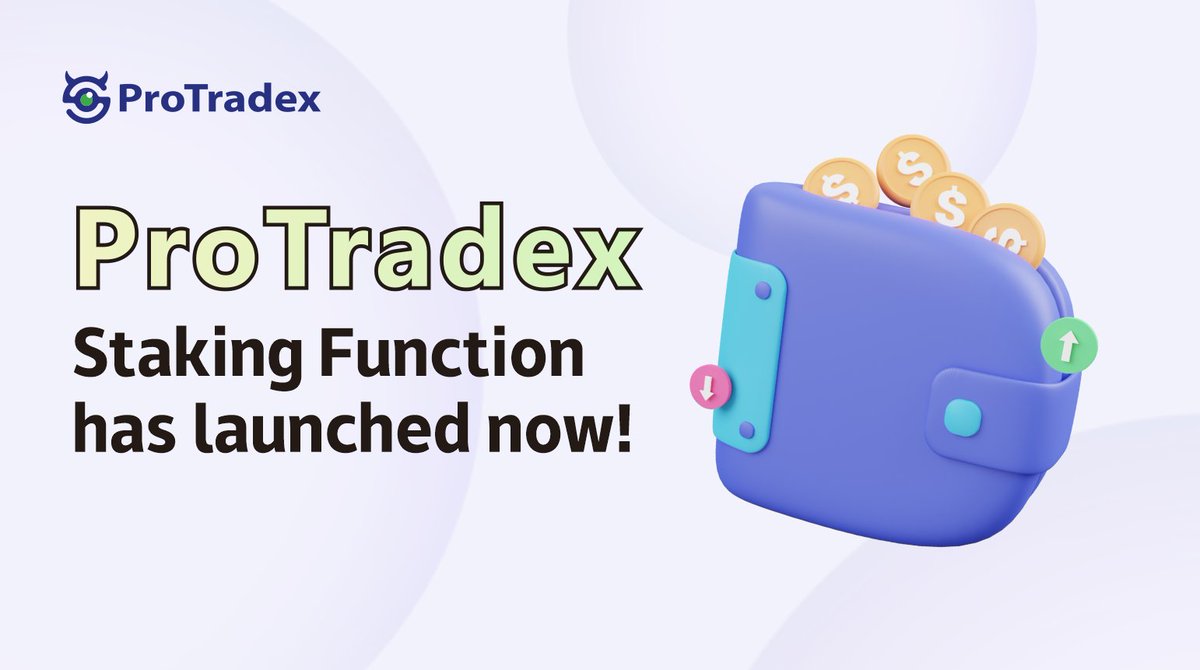 🎉Great news! #ProTradex Staking Function has launched now!

⚡️Stake now to earn income through our platform!

#Web3 #Web3community #DeFi #NFTFi