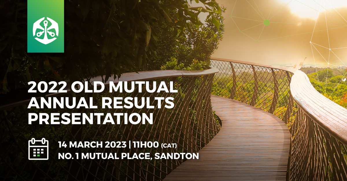 Old Mutual will share its 2022 Annual Results with the market on Tuesday 14 March. Register to join us for the online webinar here: om.eventpress.co.za/e/519 #OldMutual #OML22AnnualResults