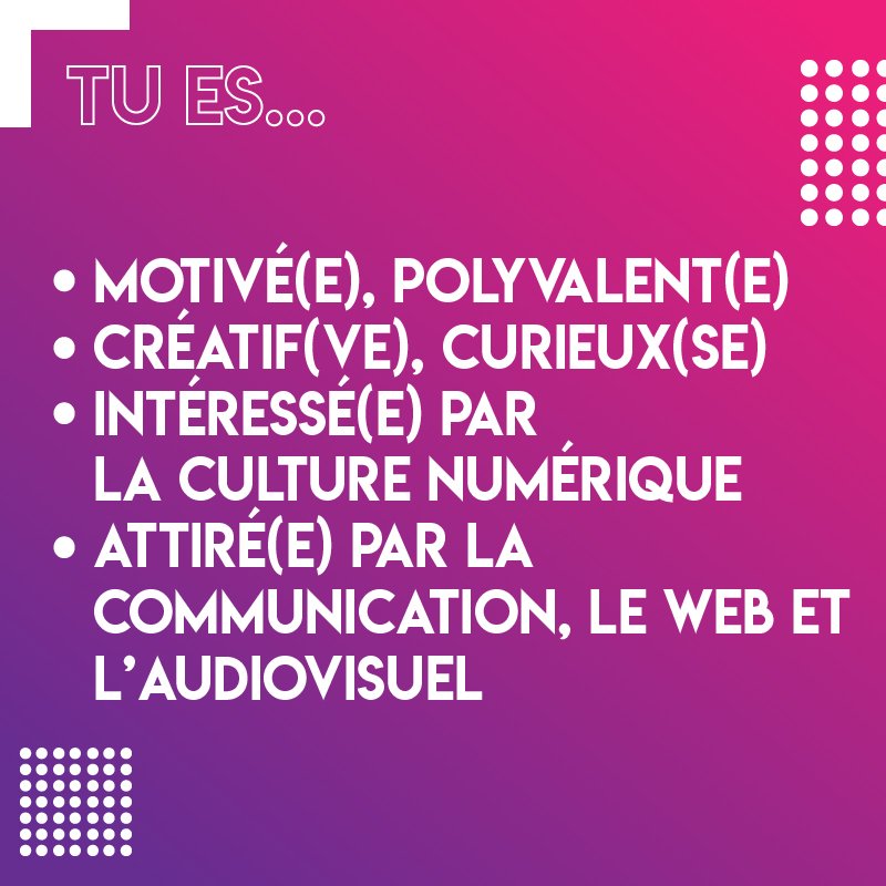 IUTdeLens's tweet image. Aujourd'hui, zoom sur notre BUT Métiers du Multimédia et de l'Internet 🔴

Profils acceptés, choix de parcours, poursuites… 🧐