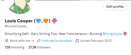In my bio, you can see:

• What I'm trying to do (Simplify DeFi &amp; Help you write)
• What I belie...
