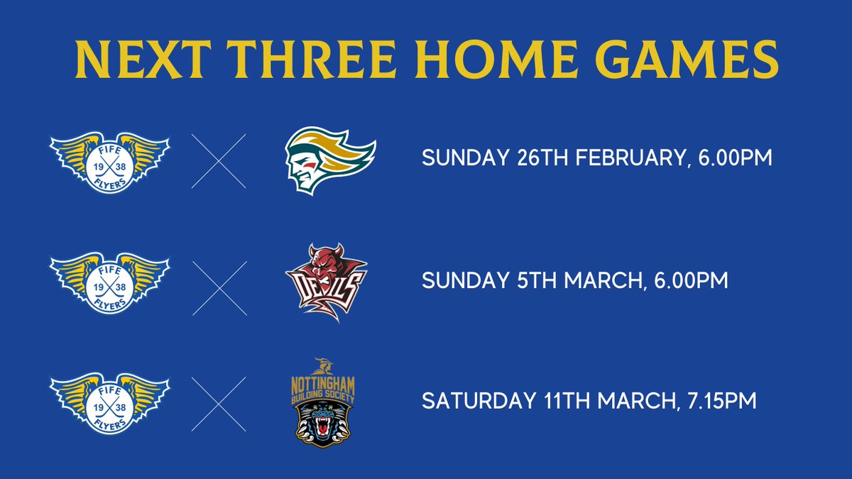 Fife Flyers on Twitter "🎟 Tickets for our next three home games are