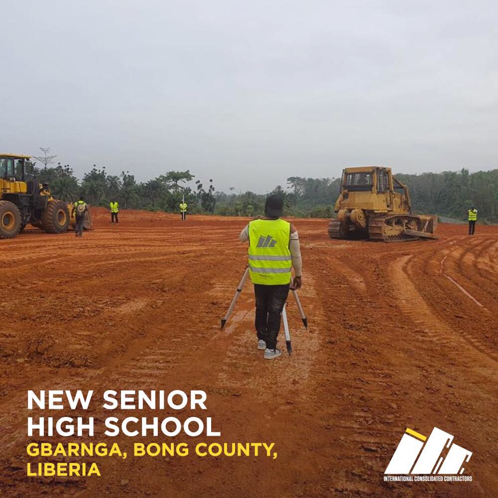 ICC_Contractors's tweet photo. ICC has launched the first phase of its new project CONSTRUCTION OF NEW SENIOR HIGH SCHOOL AT JORQUELLEH DISTRICT, GBARNGA – VOINJAMA ROAD GBARNGA, BONG COUNTY, LIBERIA, as part of the IRISE World Bank Program. https://t.co/RdsvBZ14me