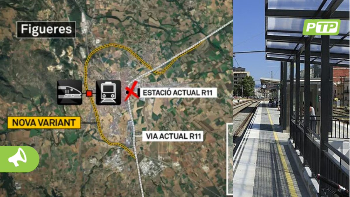 📣🔴 La PTP considera que allunyar el ferrocarril del centre de #Figueres és la pitjor de les opcions triades pel @mitmagob de cara a la mobilitat!

Provocarà menys usuaris del tren i farà una Figueres menys accessible!

Quina opció reivindiquem?
T'ho expliquem a continuació: 👇