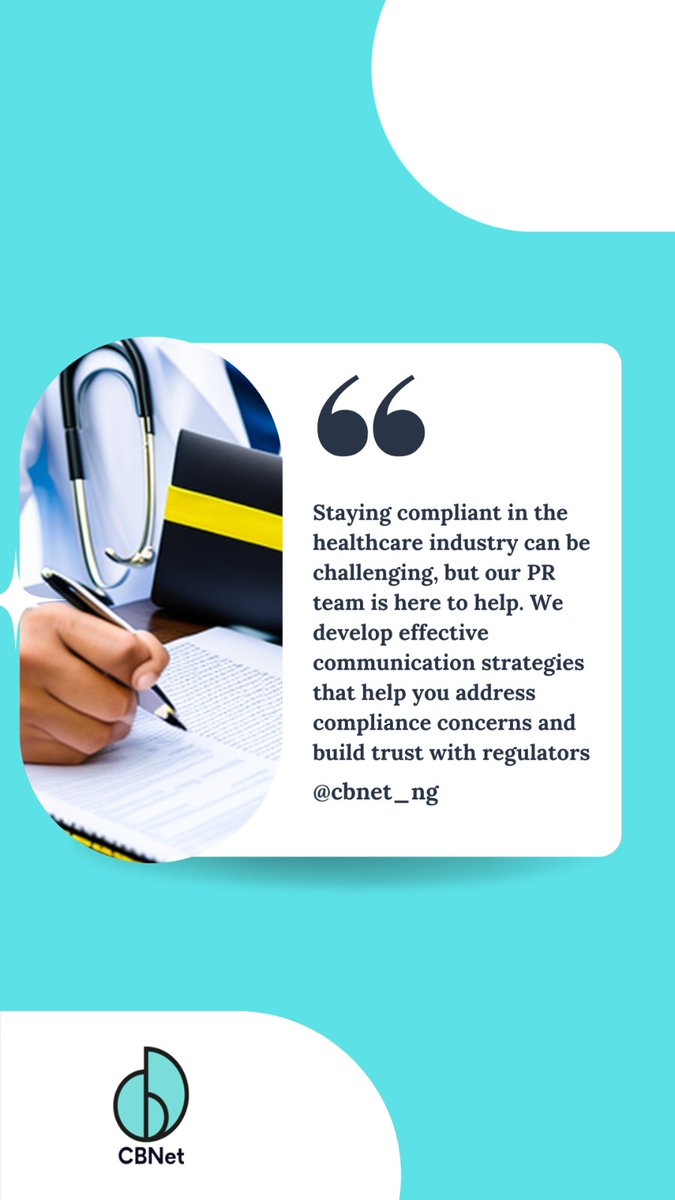 Staying compliant in the healthcare industry can be challenging, but our PR team is here to help. 

We develop effective communication strategies that help you address compliance concerns and build trust with regulators.

#healthcarecompliance #healthcareregulations