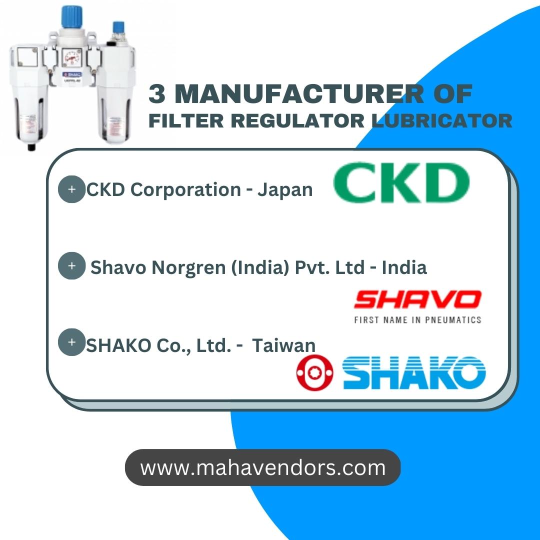 Mahavendors's tweet photo. 3 manufacturer of Filter Regulator Lubricator

CKD Corporation - Japan
Shavo Norgren (India) Pvt. Ltd - India
SHAKO Co., Ltd. - Taiwan

https://t.co/XsoiN9ckQn

#airfilter #airregulator #airlubricator #frl #filterregulatorlubricator #supplier #vendors #vendorregistration https://t.co/EB5aYzlgKN