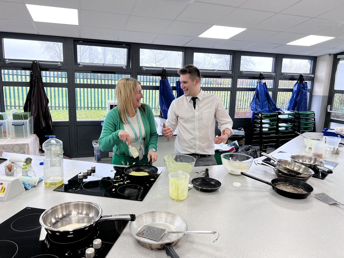 glen_allott's tweet photo. Staff Pancake Tower competition @WaylandAcademy at lunch time today for another House Competition. We had a varied range and style of approaches !! Just checking the rules for a winner… https://t.co/xh1gCLQ72B