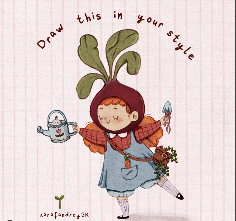 studio_niji's tweet photo. ✨🌈 Good morning to everyone.
🥕🧅This is the draw this in your style by @sarafandrey to celebrate her 5k followers on Instagram! (🤣 Now 7k)
Congratulations 💕
#illustration #digitalart #ArtistOnTwitter #Artist #dtiys #drawthisinyourstyle https://t.co/l5rHbJmUXg